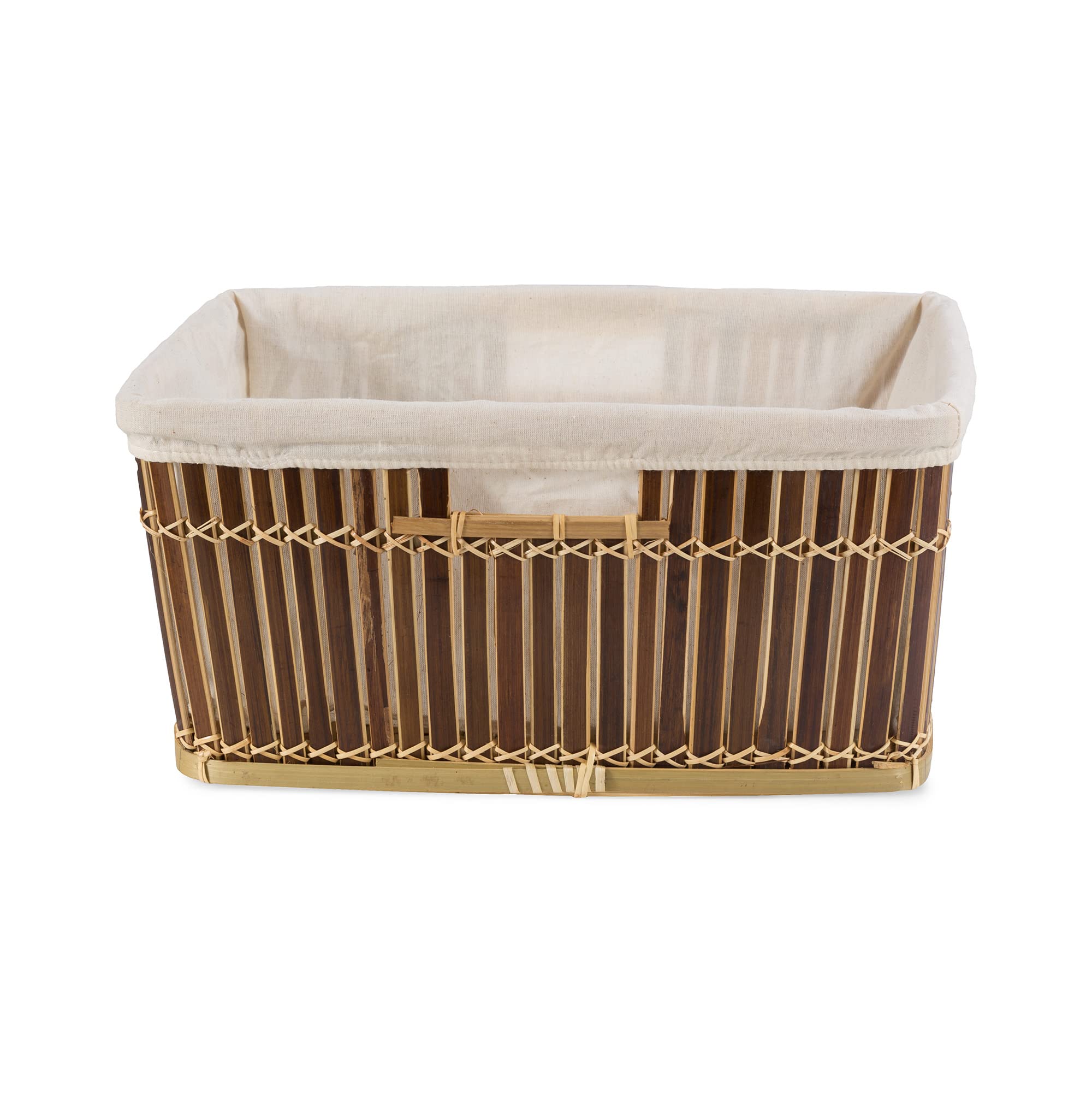 compactor-panier-en-bambou-marron-40-x-35-x-h-18-cm-ran4144 image 2
