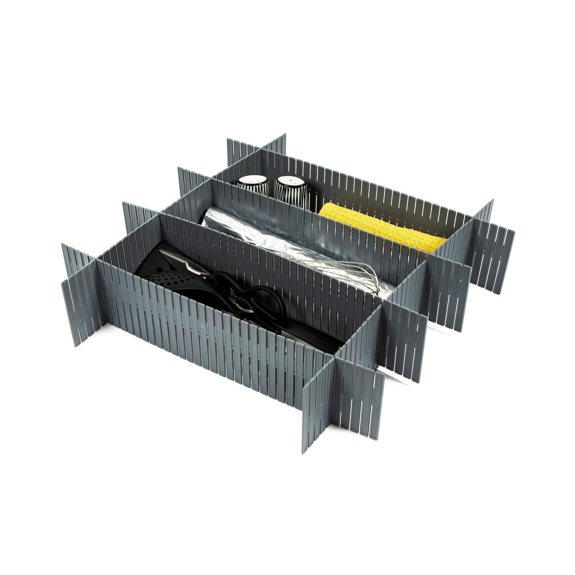 compactor-lot-2-free-organisateur-tiroir-gris-44xh10-cm-ran10107 image 6