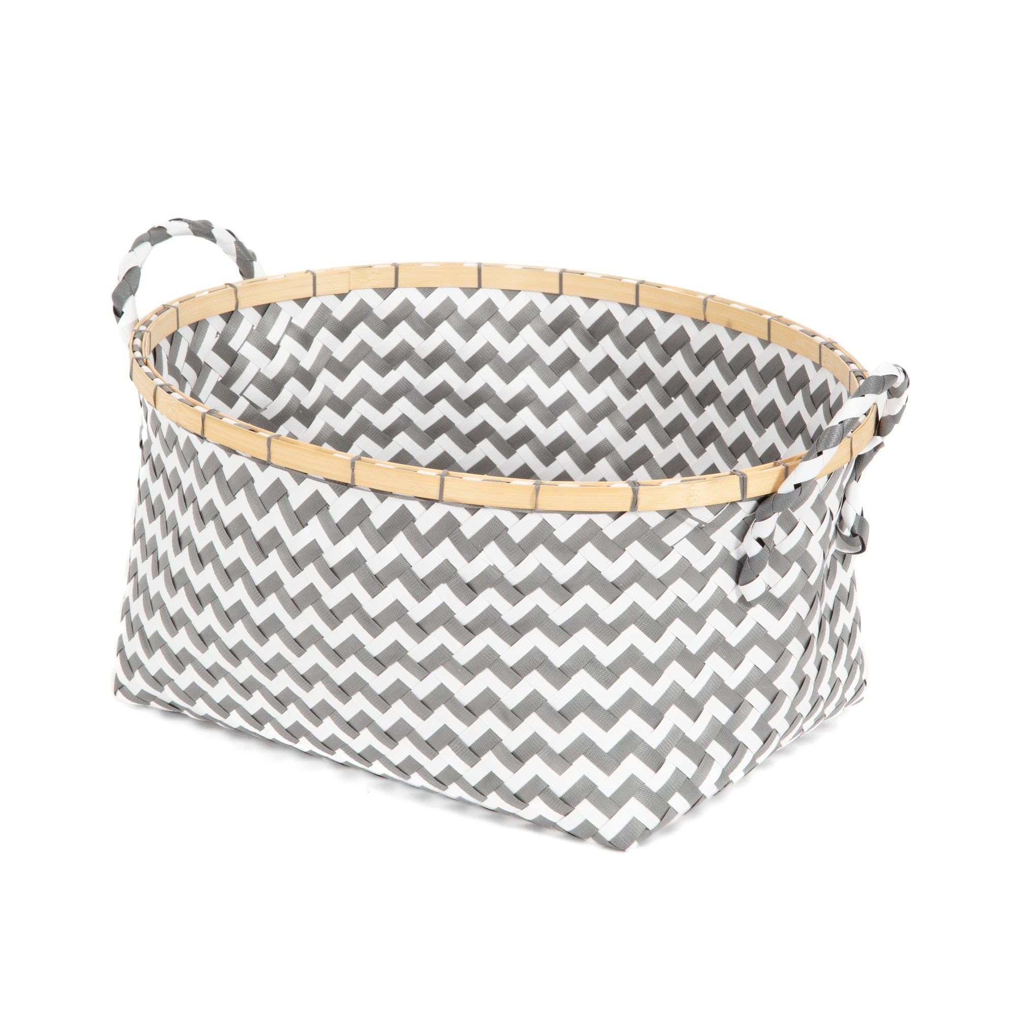 compactor-zig-zag-panier-de-rangement-gris-taille-m-41-x-32-5-x-h-20-cm image 1