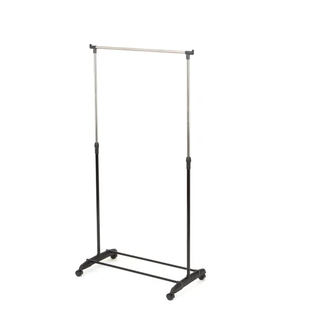 compactor-suzie-portant-v-tements-sur-roulettes-noir-et-chrome image 1