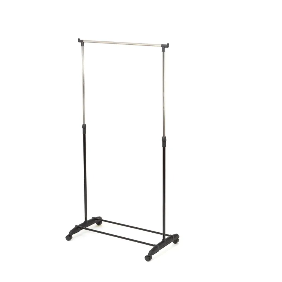 compactor-suzie-portant-v-tements-sur-roulettes-noir-et-chrome image 1