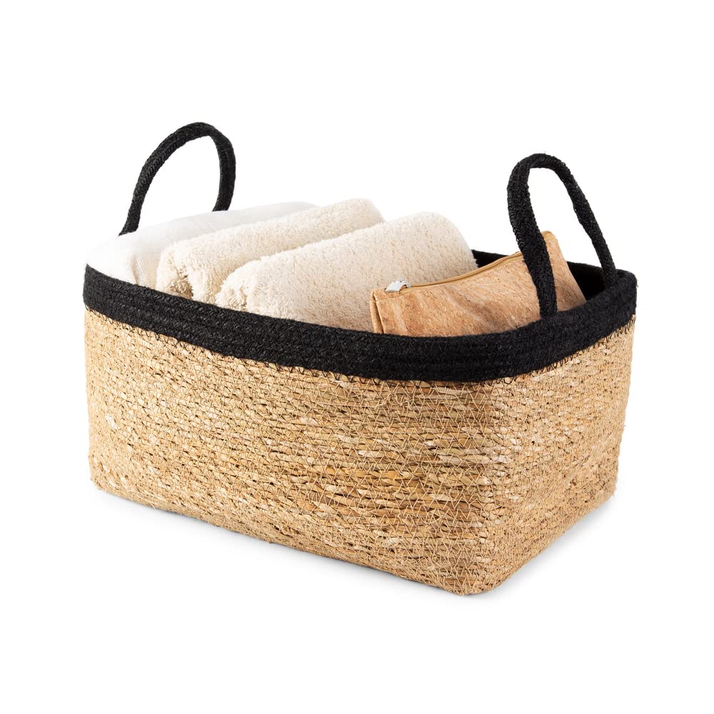 compactor-tahna-large-ran10545-panier-de-rangement-tiss-34x23x18-cm-brun-noir image 2
