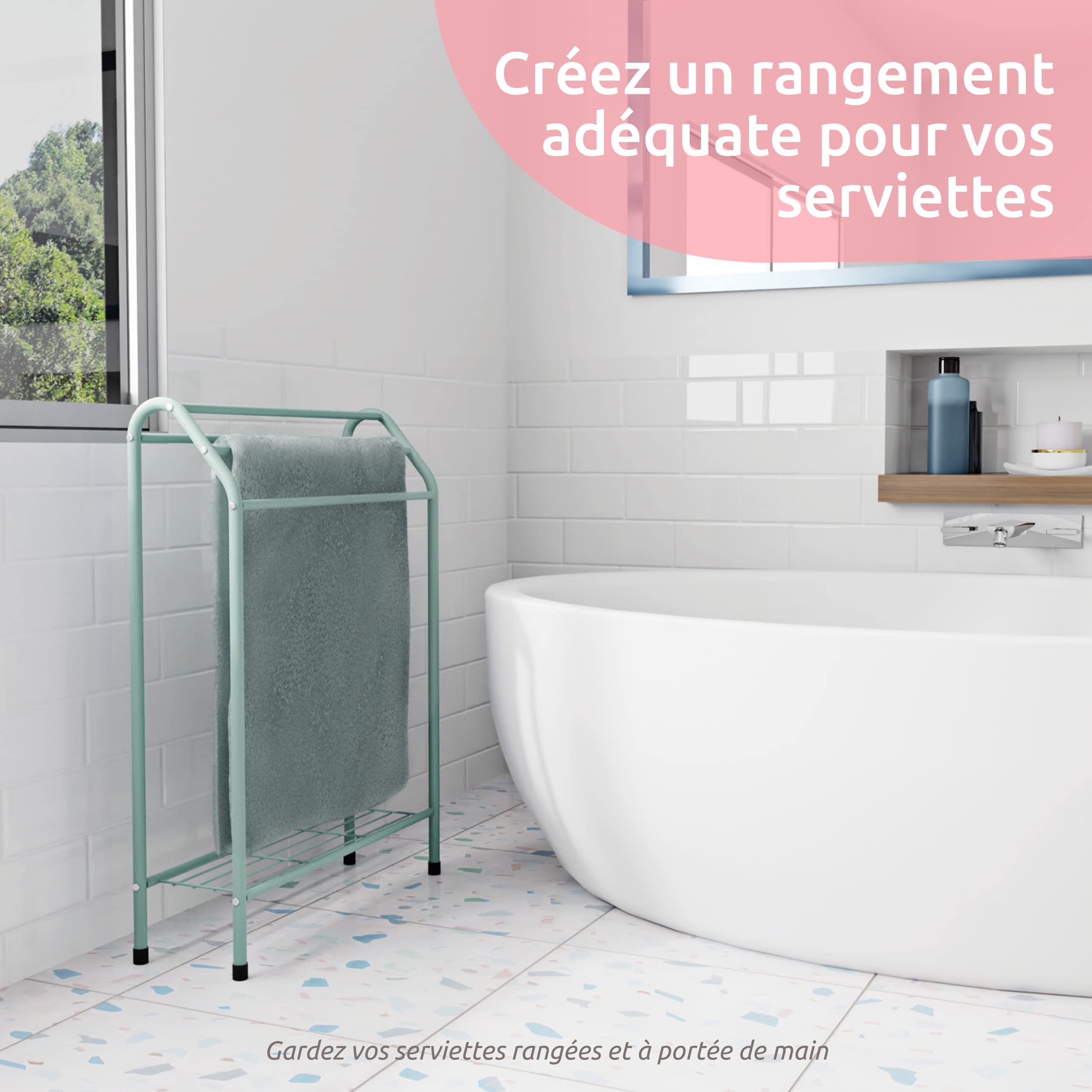 compactor-grena-porte-serviettes-sur-pied-ran10859-vert-60-8x20x86-5-cm image 3