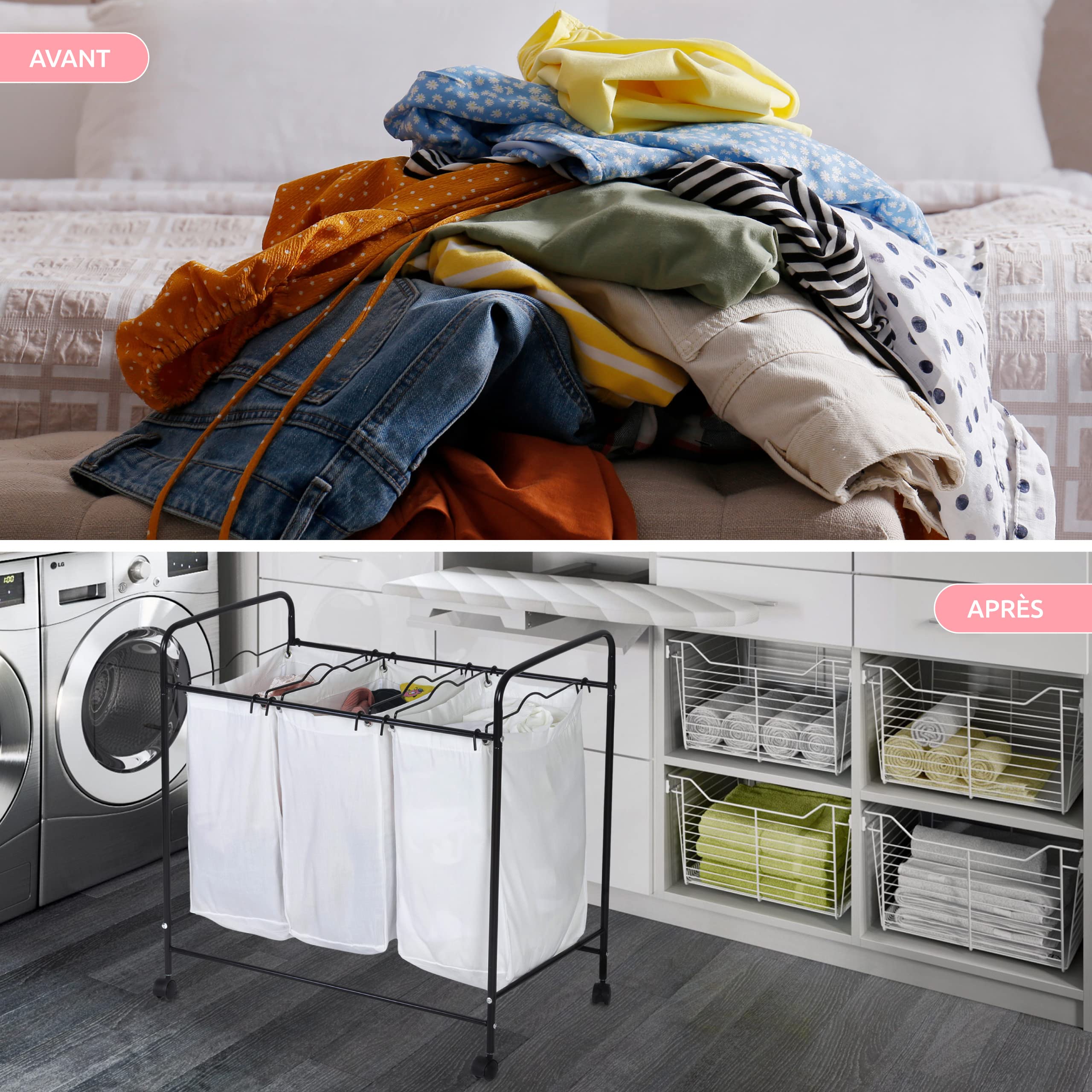 compactor-joe-panier-linge-triple-roulettes-blanc-et-noir image 7