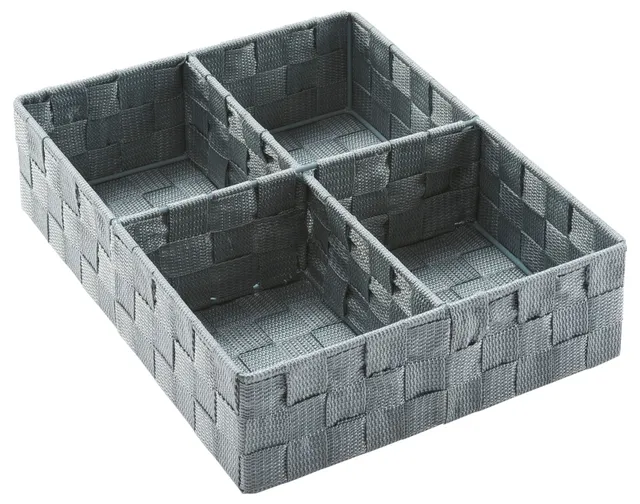 compactor-ran4763-s-parateur-organiseur-de-tiroir-4-compartiments-gris-32-x-25-x image 1