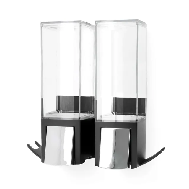 compactor-double-distributeur-de-savon-mural-rechargeable-noir-2x500-ml image 1