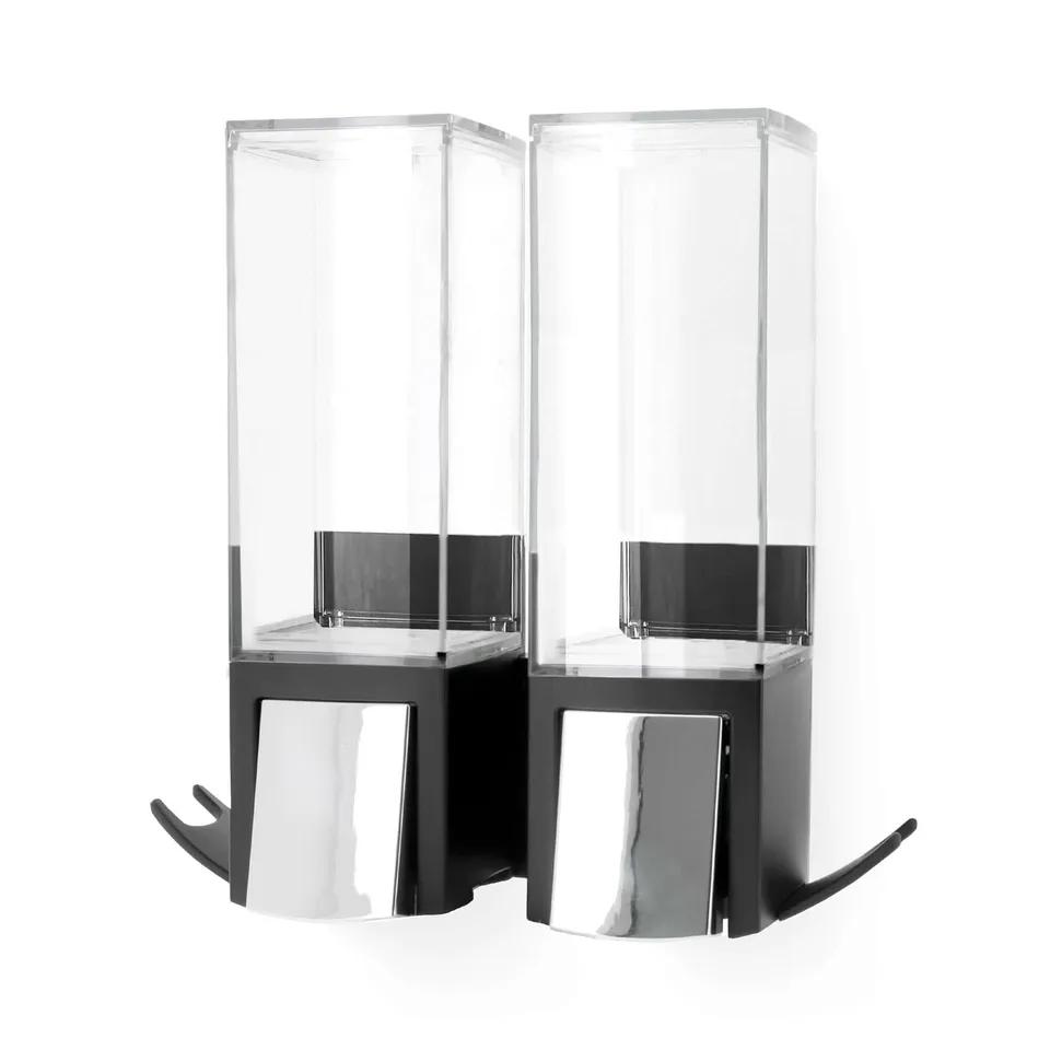 compactor-double-distributeur-de-savon-mural-rechargeable-noir-2x500-ml image 1