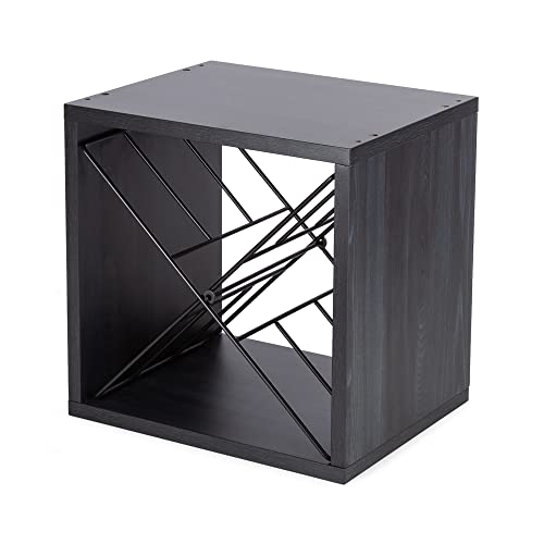 compactor-macon-ensemble-2-cubes-vin-24-bouteilles-bois-noir-acier image 6