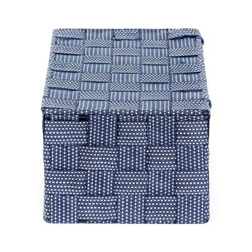 compactor-bo-te-avec-couvercle-sangle-tress-e-27-x-15-x-h-11-cm-bleu-marine image 8