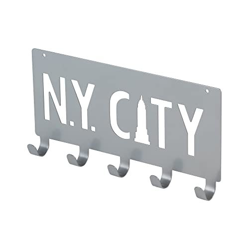 compactor-ny-city-pat-re-murale-5-crochets-gris-m-tal-30-x-21-cm image 6