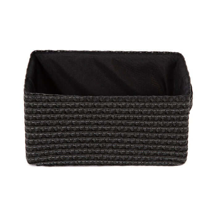 compactor-lilou-panier-de-rangement-doubl-tissu-noir-23x15x12-cm image 3