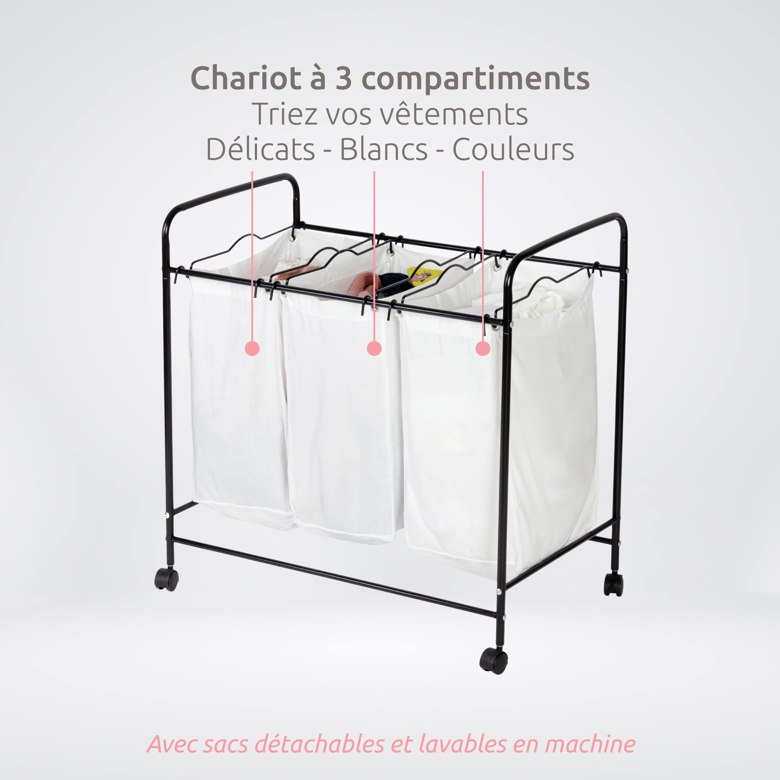 compactor-joe-panier-linge-triple-roulettes-blanc-et-noir image 4