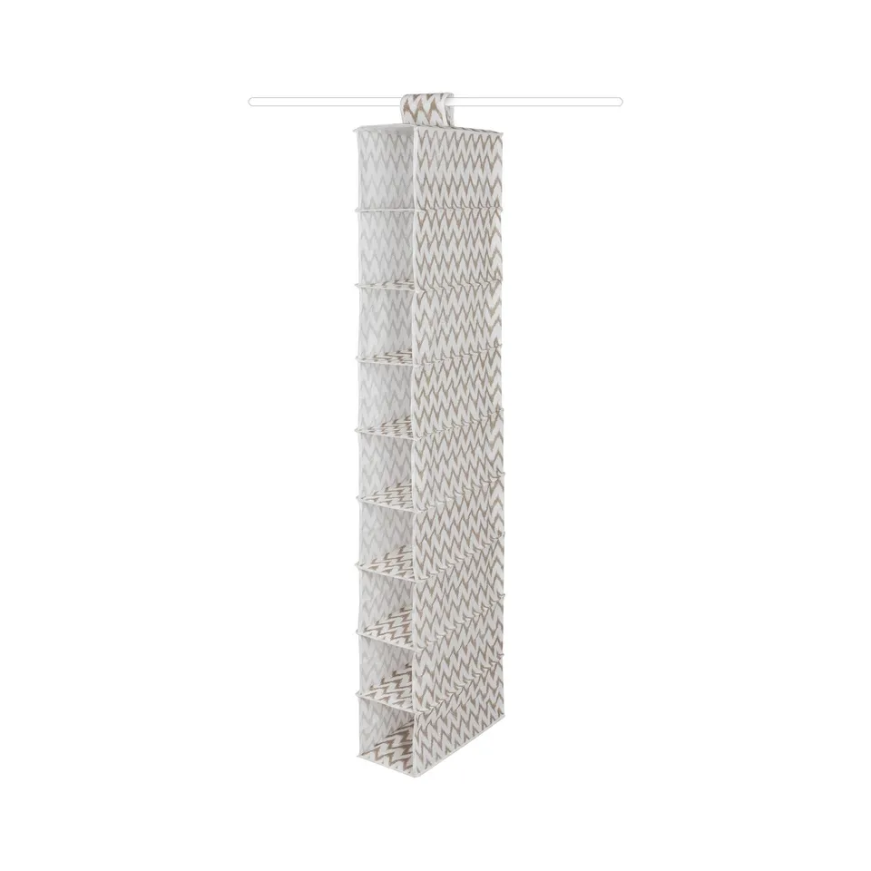 compactor-ikat-ran7522-tag-re-souple-suspendre-9-niveaux-30-x-15-x-h-128-cm-beig image 1