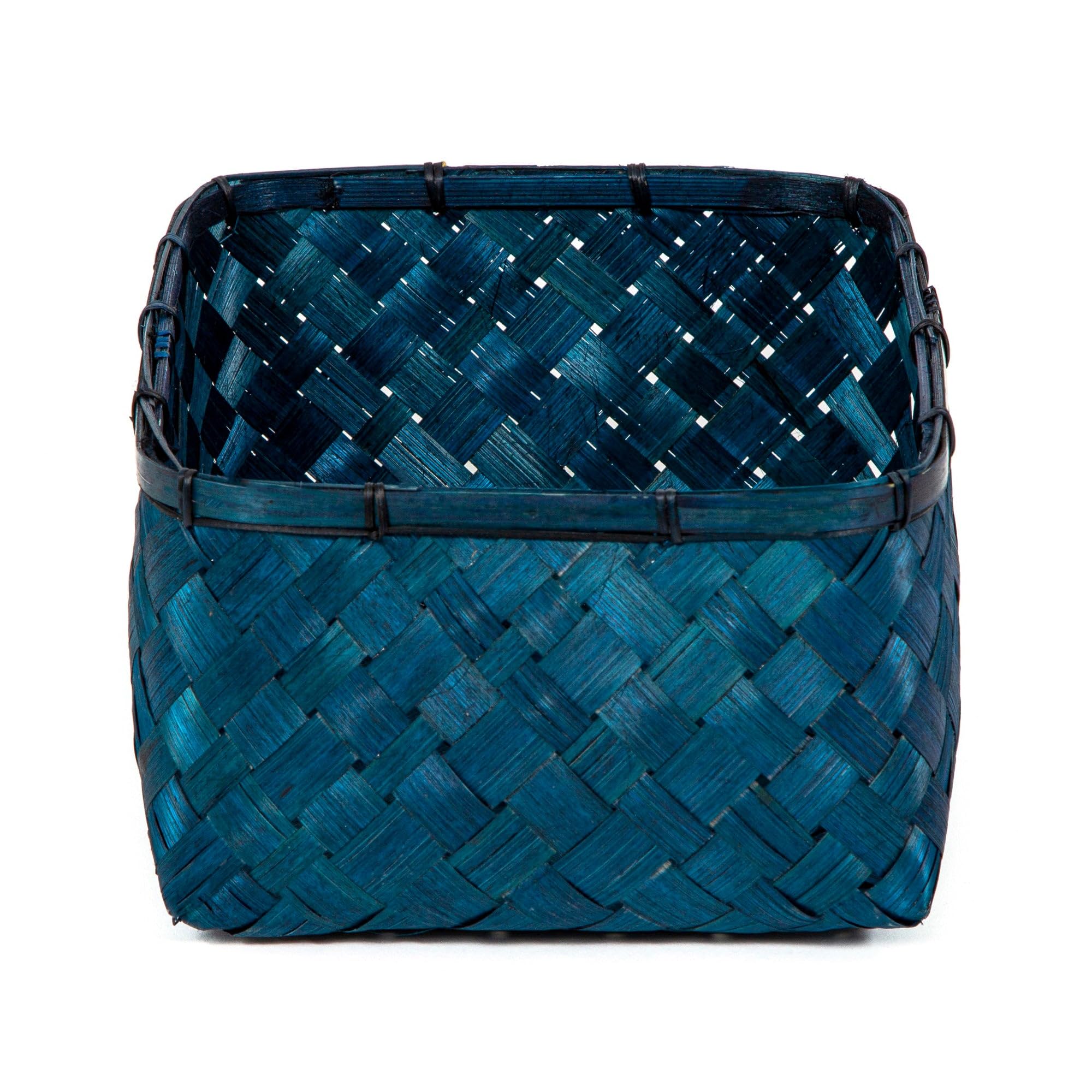 compactor-home-hanoi-panier-de-rangement-bambou-l-bleu-30-x-23-x-h-15-cm image 3