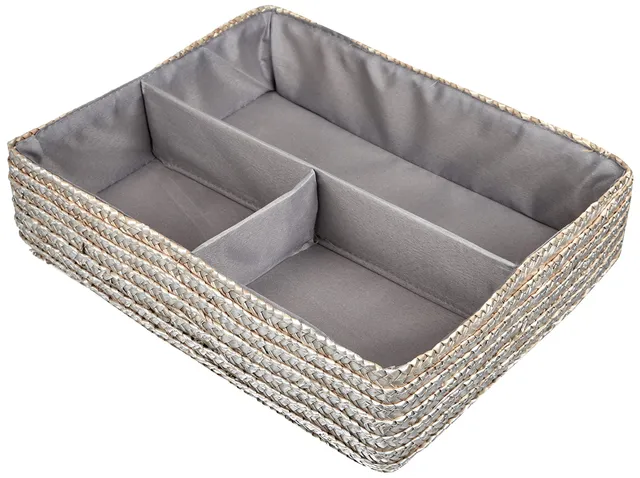 compactor-ran4750-organiseur-de-tiroir-3-compartiments-gris-argent-32-x-25-x-8-c image 1