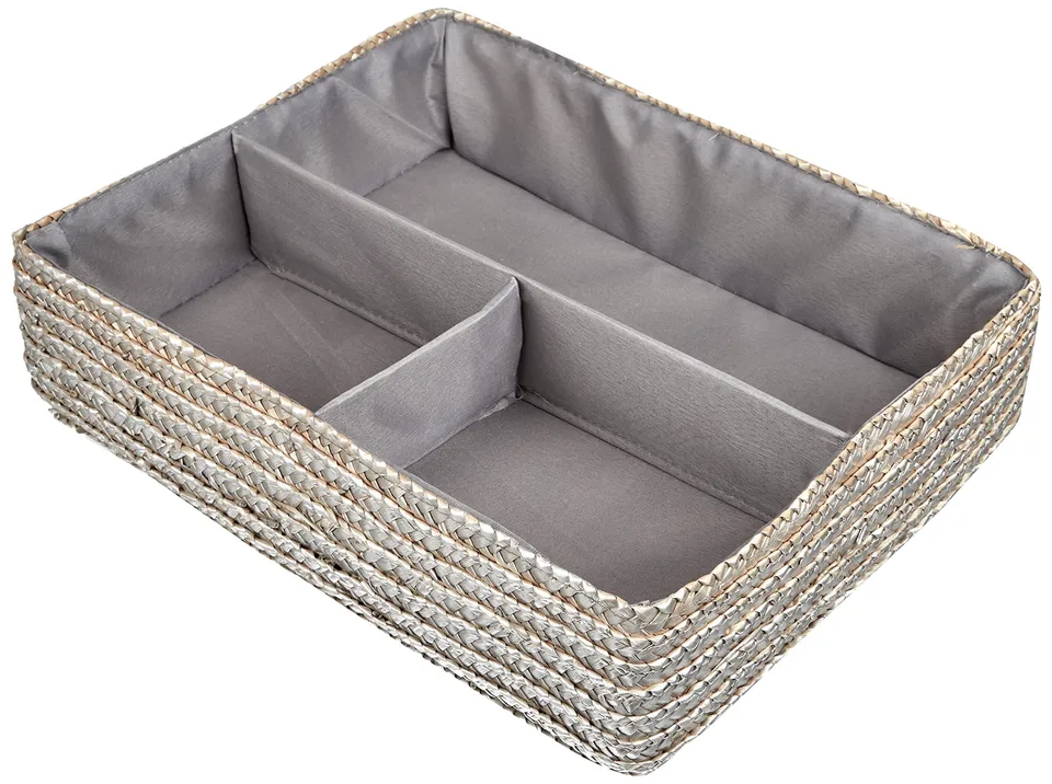compactor-ran4750-organiseur-de-tiroir-3-compartiments-gris-argent-32-x-25-x-8-c image 1