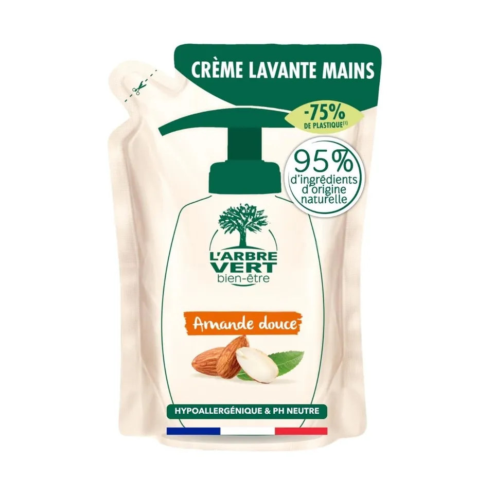 l-arbre-vert-bien-tre-recharge-cr-me-lavante-mains-amande-douce-300-ml image 1