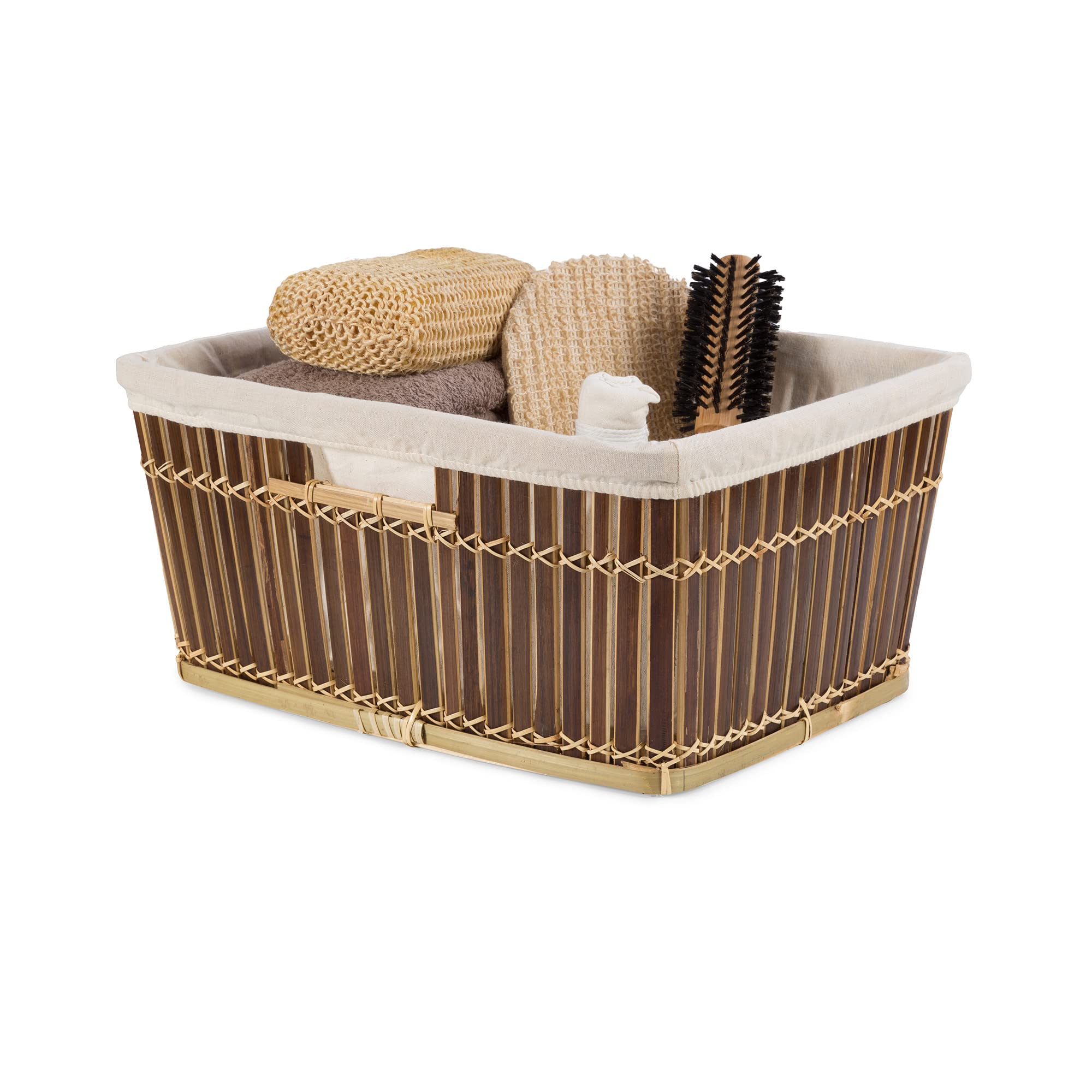 compactor-panier-en-bambou-marron-40-x-35-x-h-18-cm-ran4144 image 8