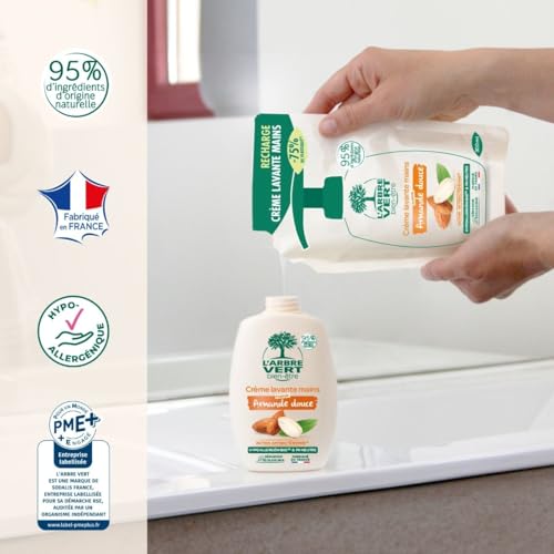 l-arbre-vert-bien-tre-recharge-cr-me-lavante-mains-amande-douce-300-ml image 8