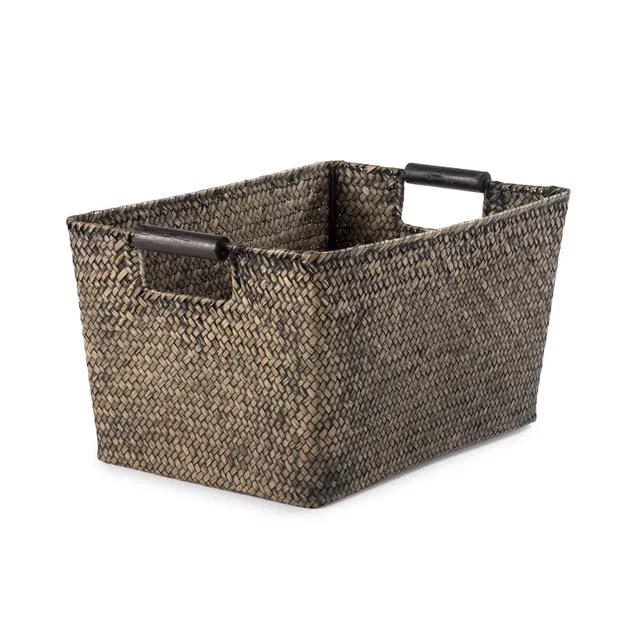 compactor-sampan-panier-jonc-tress-brun-fum-36-x-26-x-20-cm-ran6523 image 1