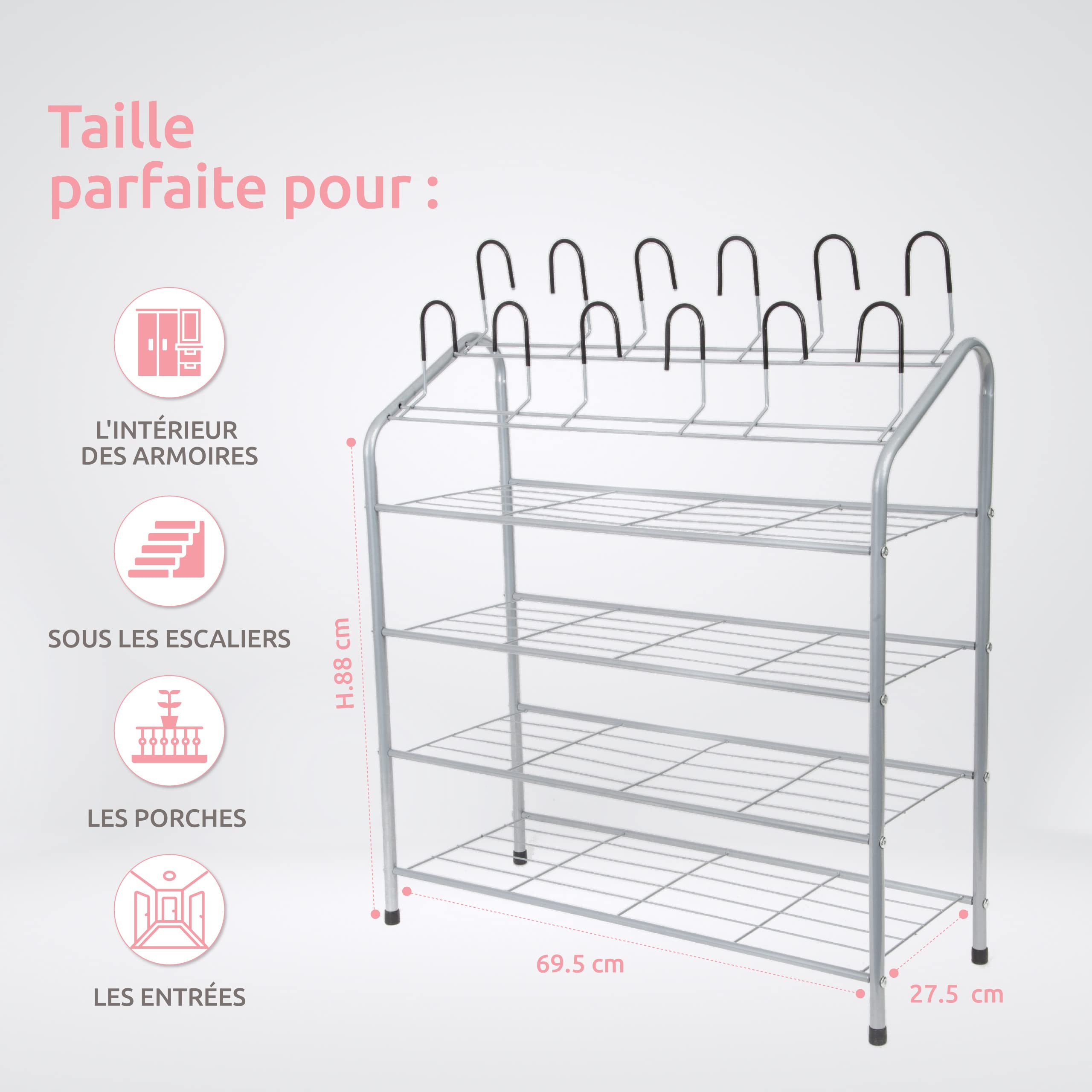 compactor-harry-tag-re-range-chaussures-m-tal-argent-70x27xh84-cm-18-paires image 2