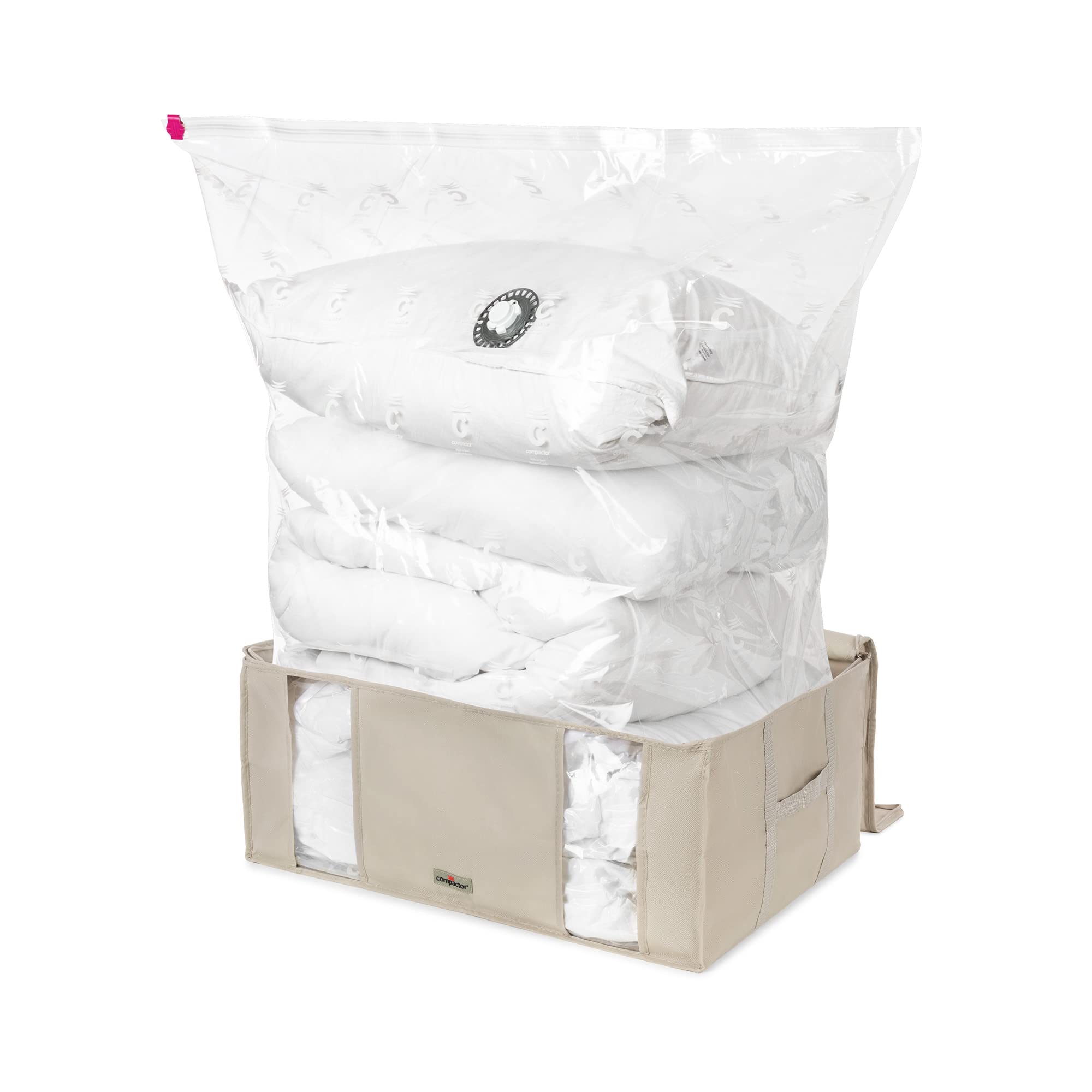 compactor-housse-de-rangement-sous-vide-xxl-beige-65-x-45-x-h-27-cm image 2