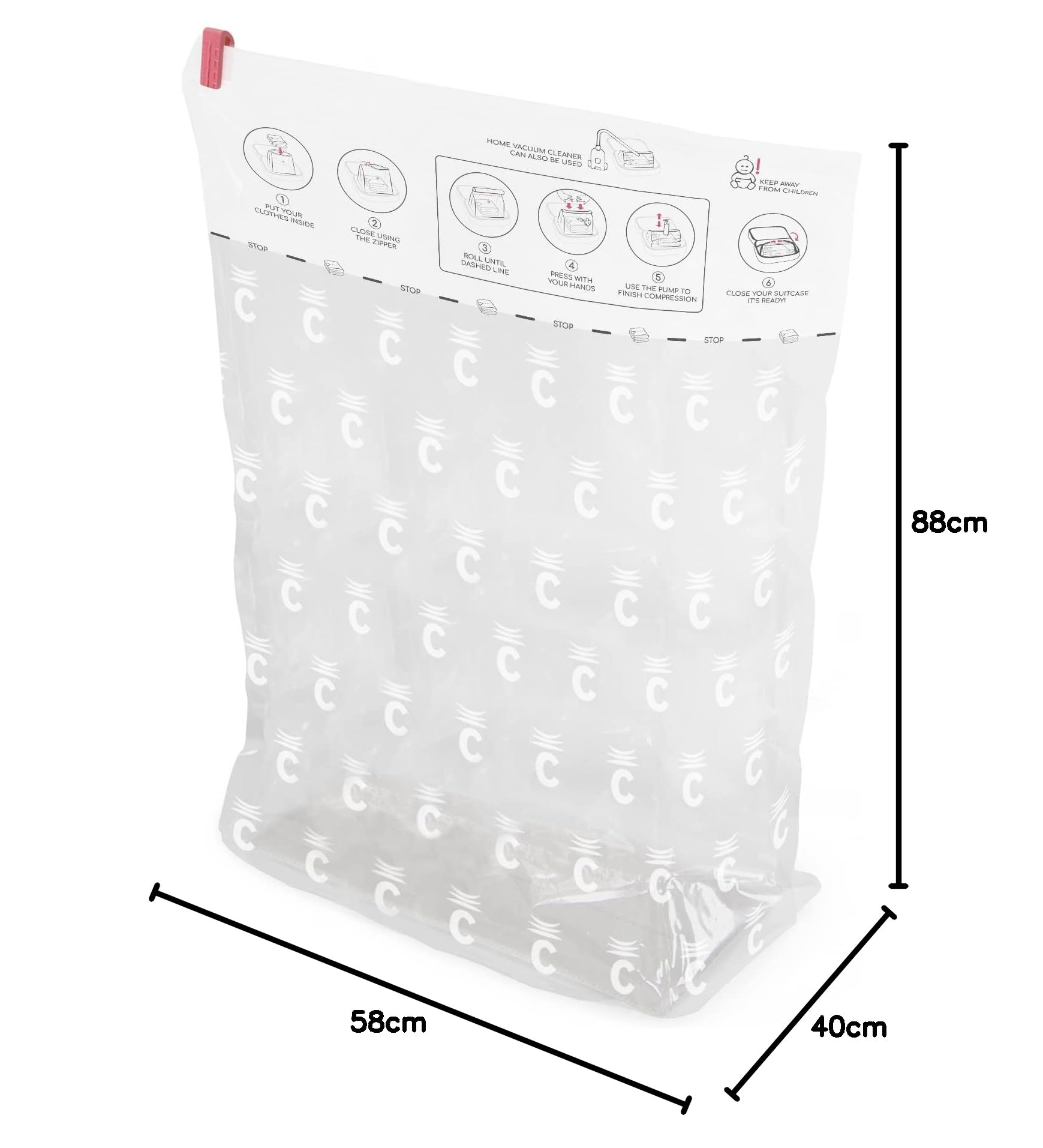 compactor-sac-de-rangement-sous-vide-cube-taille-l-58x40x88-cm-transparent image 7