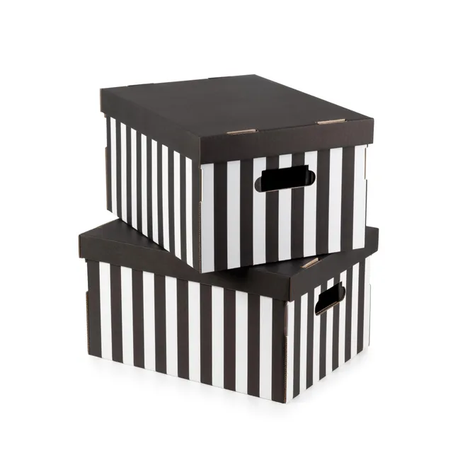 compactor-set-de-2-bo-tes-carton-cosmos-m-40x31x21-cm-noires-fibre-bambou-ran613 image 1