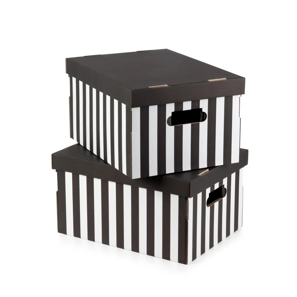 compactor-set-de-2-bo-tes-carton-cosmos-m-40x31x21-cm-noires-fibre-bambou-ran613 image 1