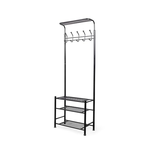 compactor-welcome-portant-v-tements-noir-68-x-32-x-h191-cm-ran10045 image 7