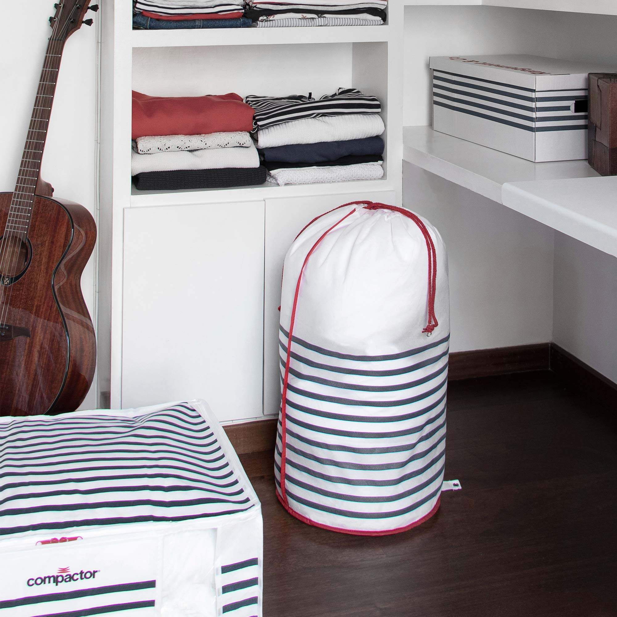 compactor-sac-linge-marini-re-bleu-blanc-polypropyl-ne-35x70-cm image 2