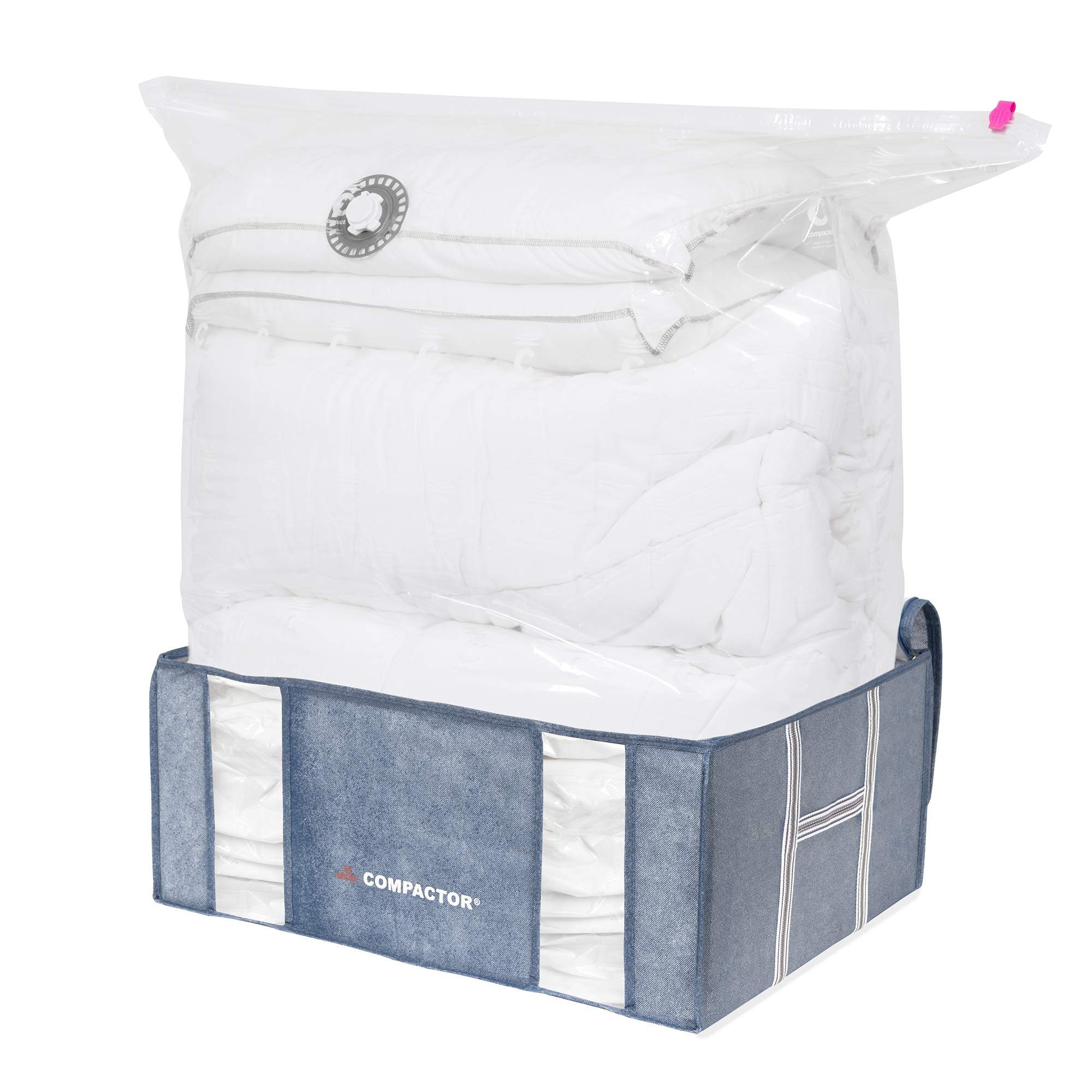 compactor-housse-de-rangement-sous-vide-denim-xxl-210l-65x50x27-cm image 2