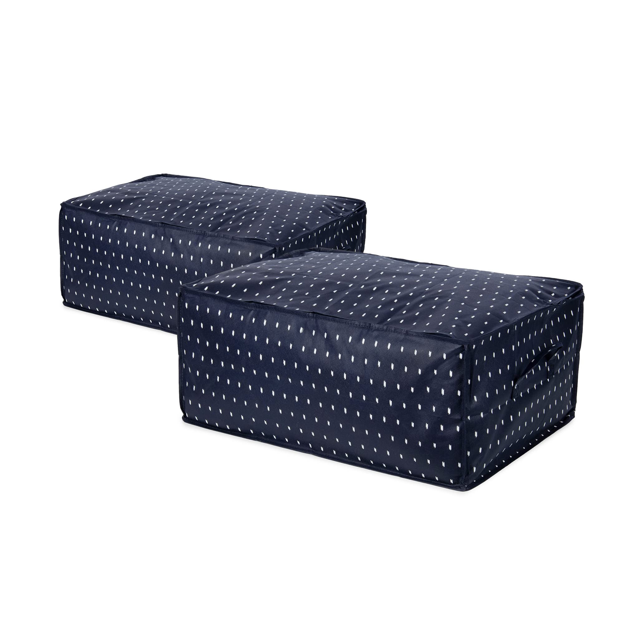 compactor-kasuri-lot-2-housses-couette-bleu-marine-70x50xh30-cm image 3