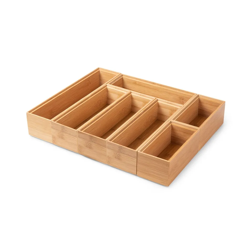 compactor-osaka-lot-de-7-s-parateurs-de-tiroir-en-bambou-modulables image 1