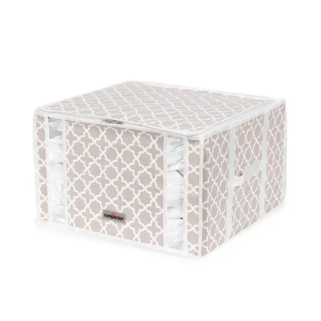 compactor-housse-de-rangement-sous-vide-madison-m-125l-taupe-40-x-40-x-h-25-cm image 1