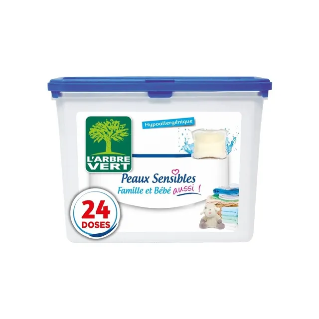 l-arbre-vert-doses-lessive-liquide-peaux-sensibles-famille-et-b-b-24-doses-hypoa image 1