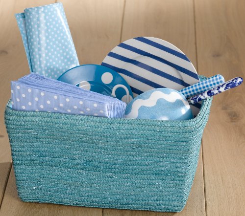 compactor-rangement-cie-ran3504-panier-bali-feuilles-de-paille-turquoise-32x17x2 image 5