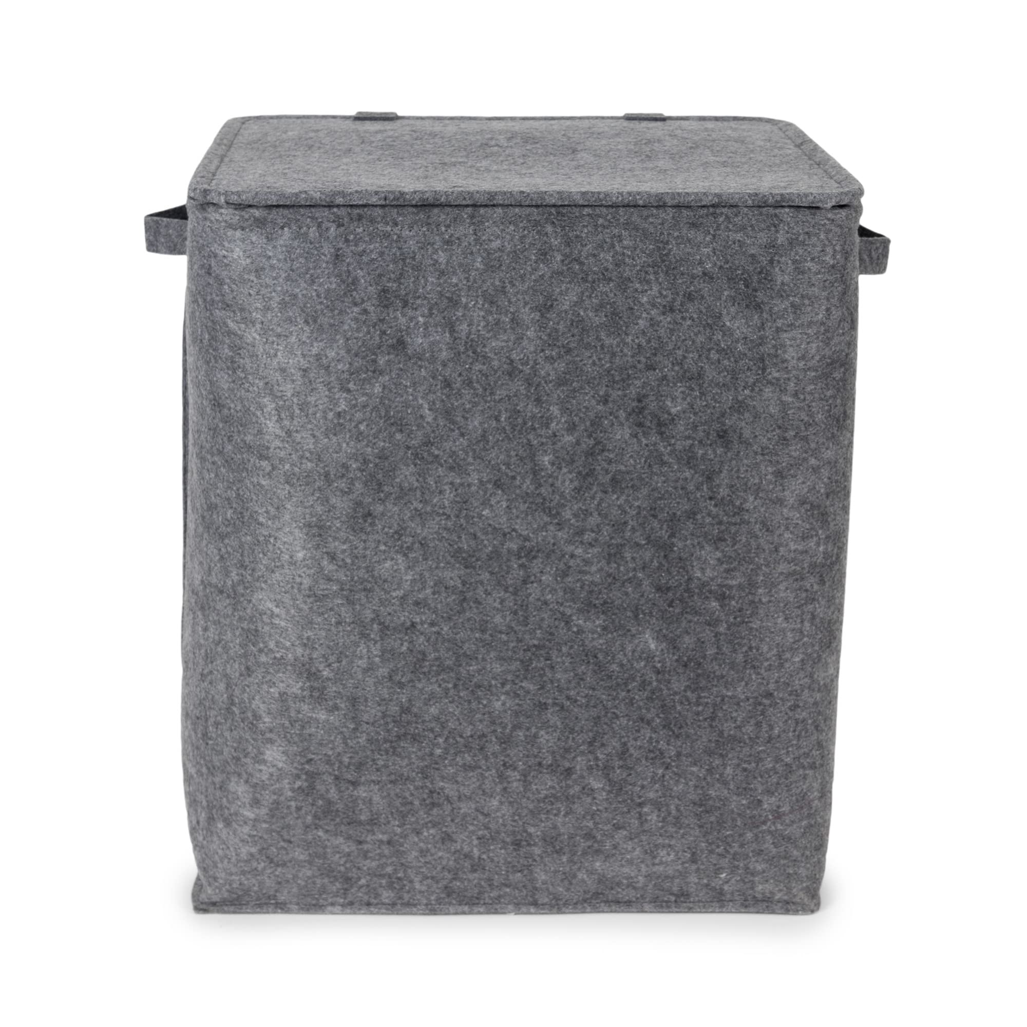 compactor-felt-ran8636-panier-linge-gris-avec-couvercle-44-x-39-x-50-cm-avec-poi image 2