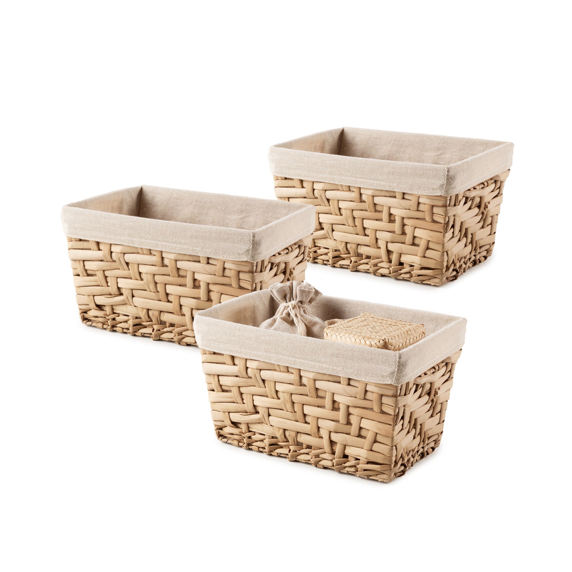compactor-fiesta-naturel-lot-3-paniers-rangement-jonc-de-mer-taille-s image 2