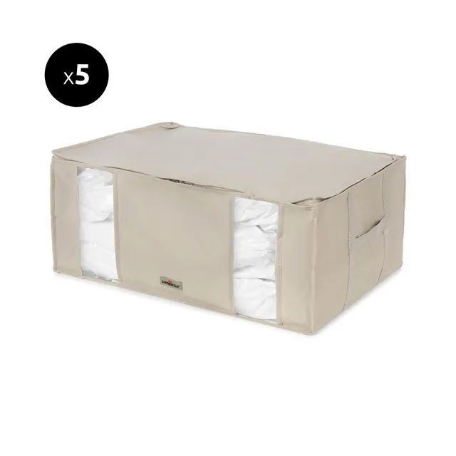 compactor-lot-de-5-bo-tes-de-rangement-sous-vide-dune-xxl-beige image 1