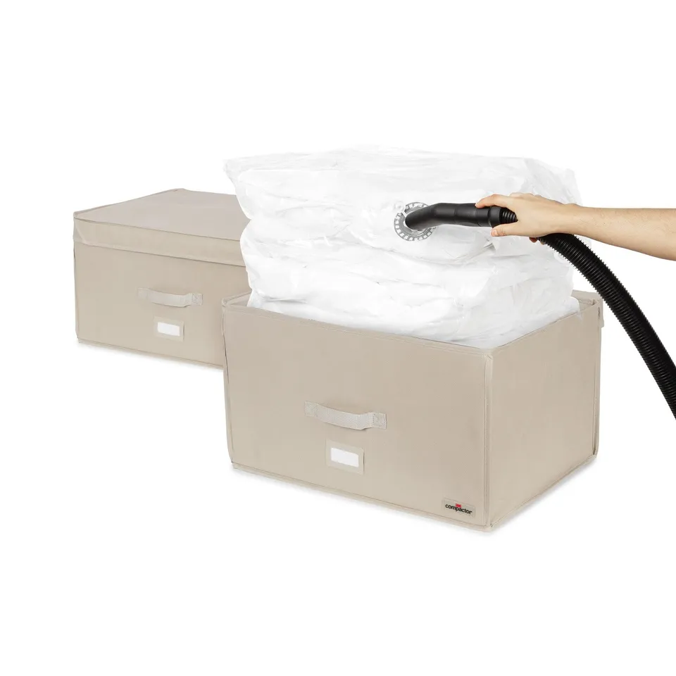 compactor-life-2-0-coffre-de-rangement-sous-vide-beige-55-x-40-x-h-30-cm-lot-de- image 1