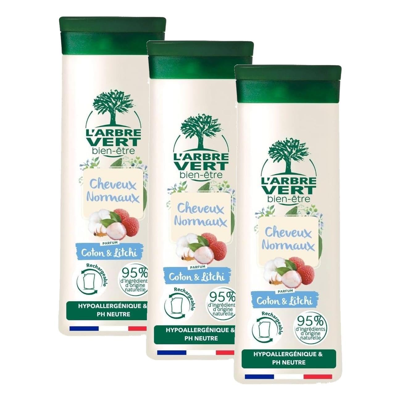 l-arbre-vert-bien-tre-shampooing-cheveux-normaux-coton-et-litchi-250ml image 6