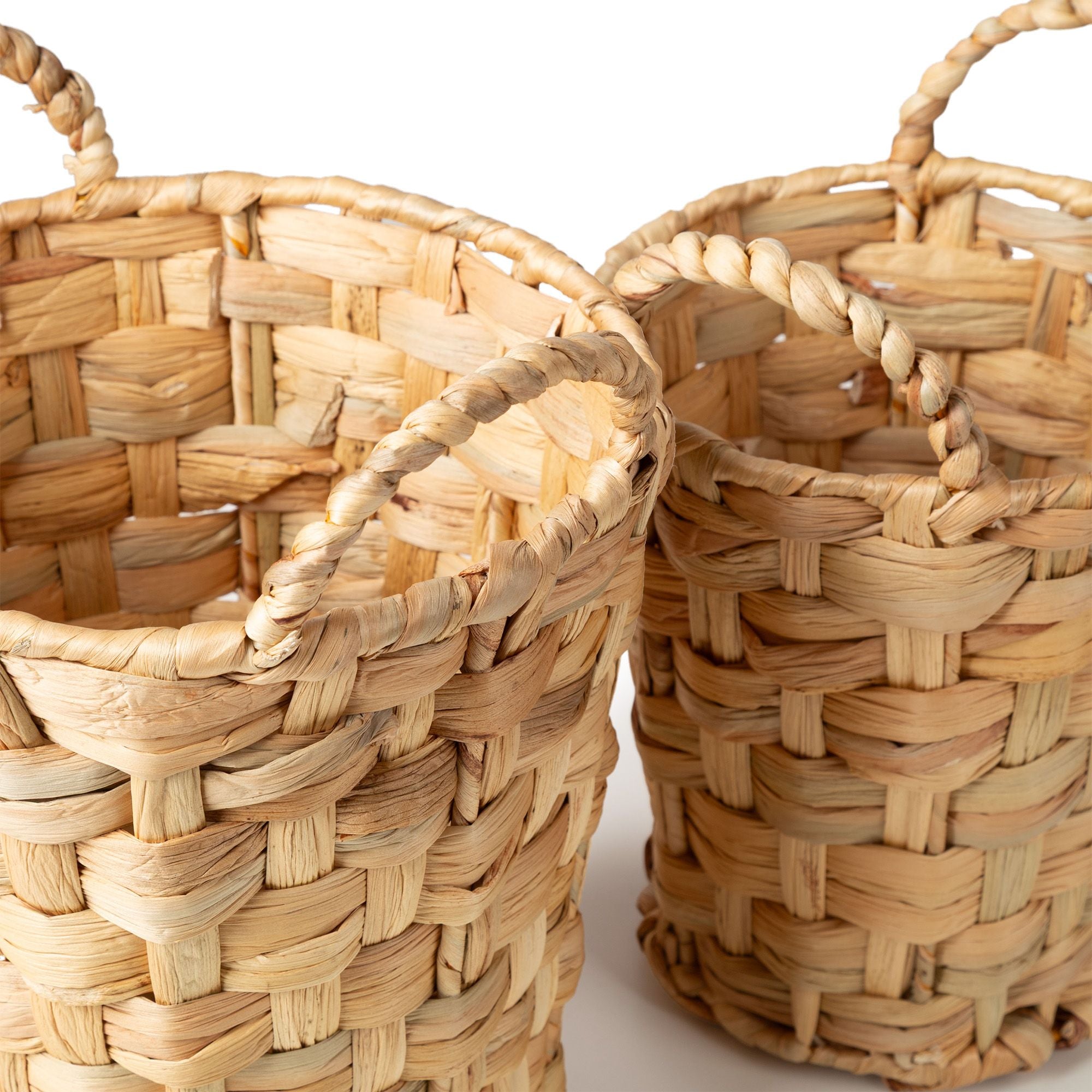 compactor-lot-4-paniers-rangement-jacinthe-d-eau-naturelle-armature-m-tal image 5