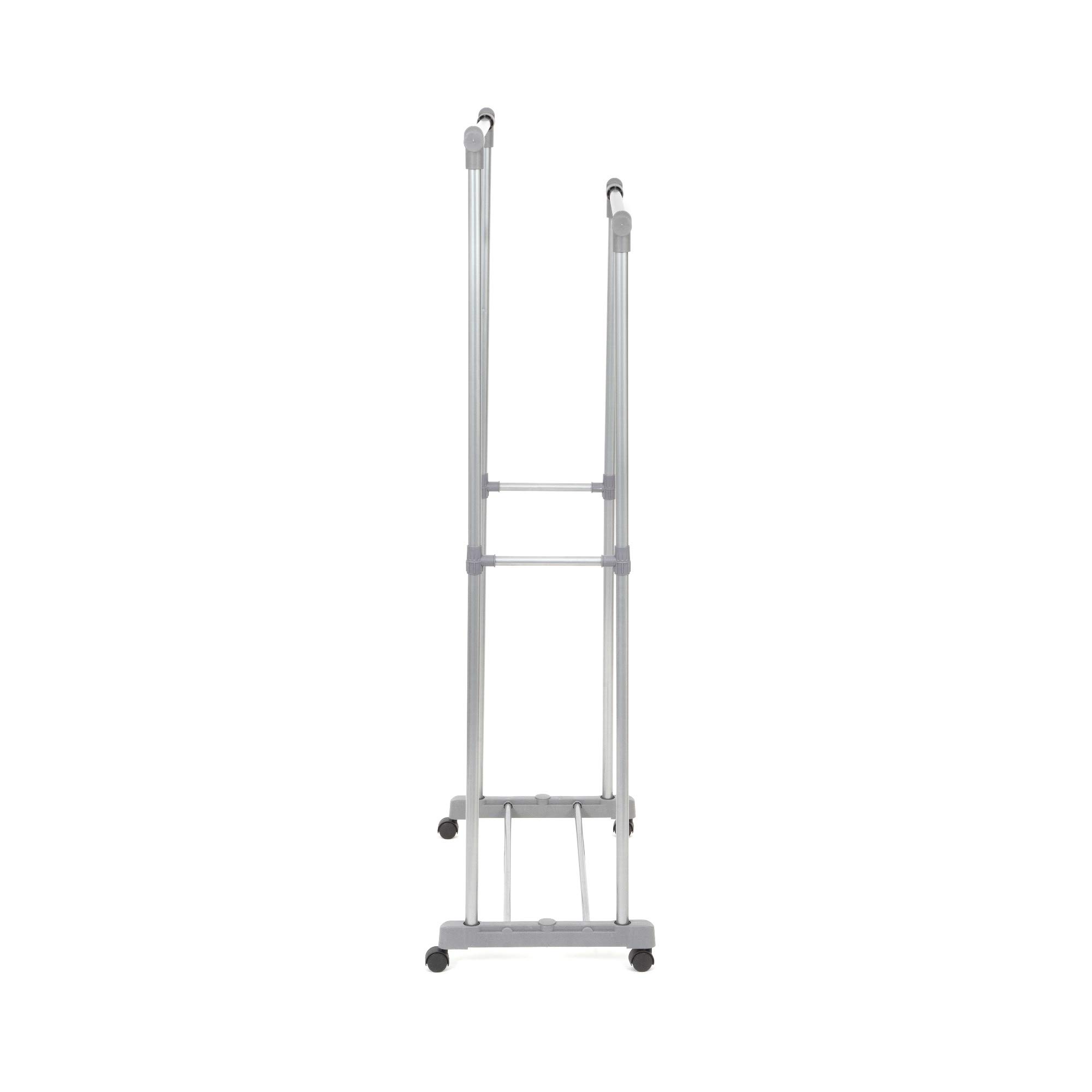compactor-ran5373-firmin-double-portant-chrom-roulettes-78-5-x-43-x-165-cm image 3