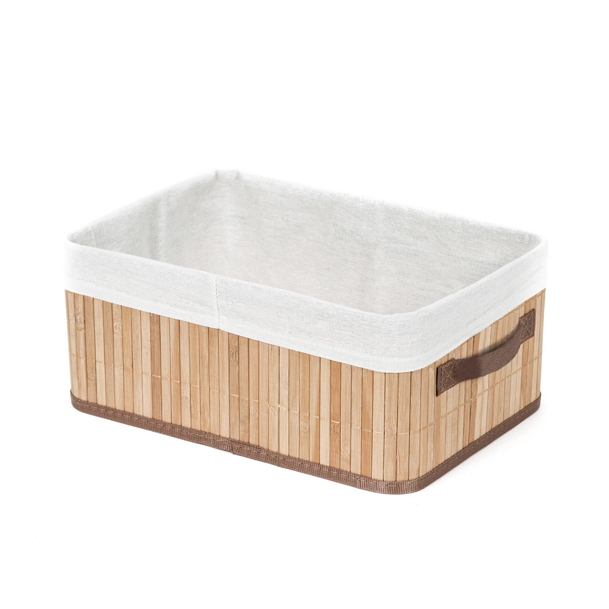 compactor-panier-linge-bambou-blanc-rectangulaire-pliable-avec-couvercle image 8