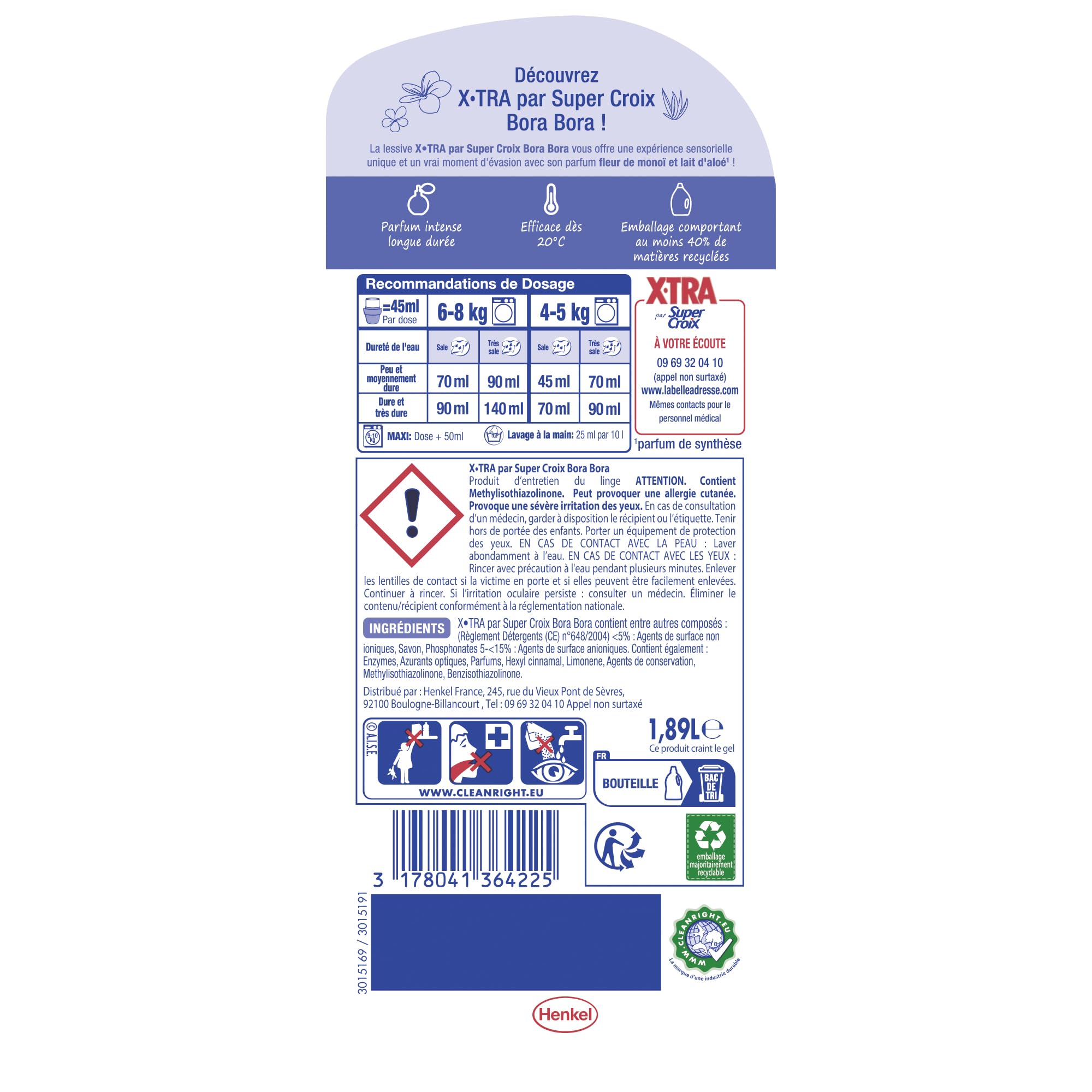 x-tra-par-super-croix-bora-bora-lessive-liquide-mono-alo-42-lavages image 2