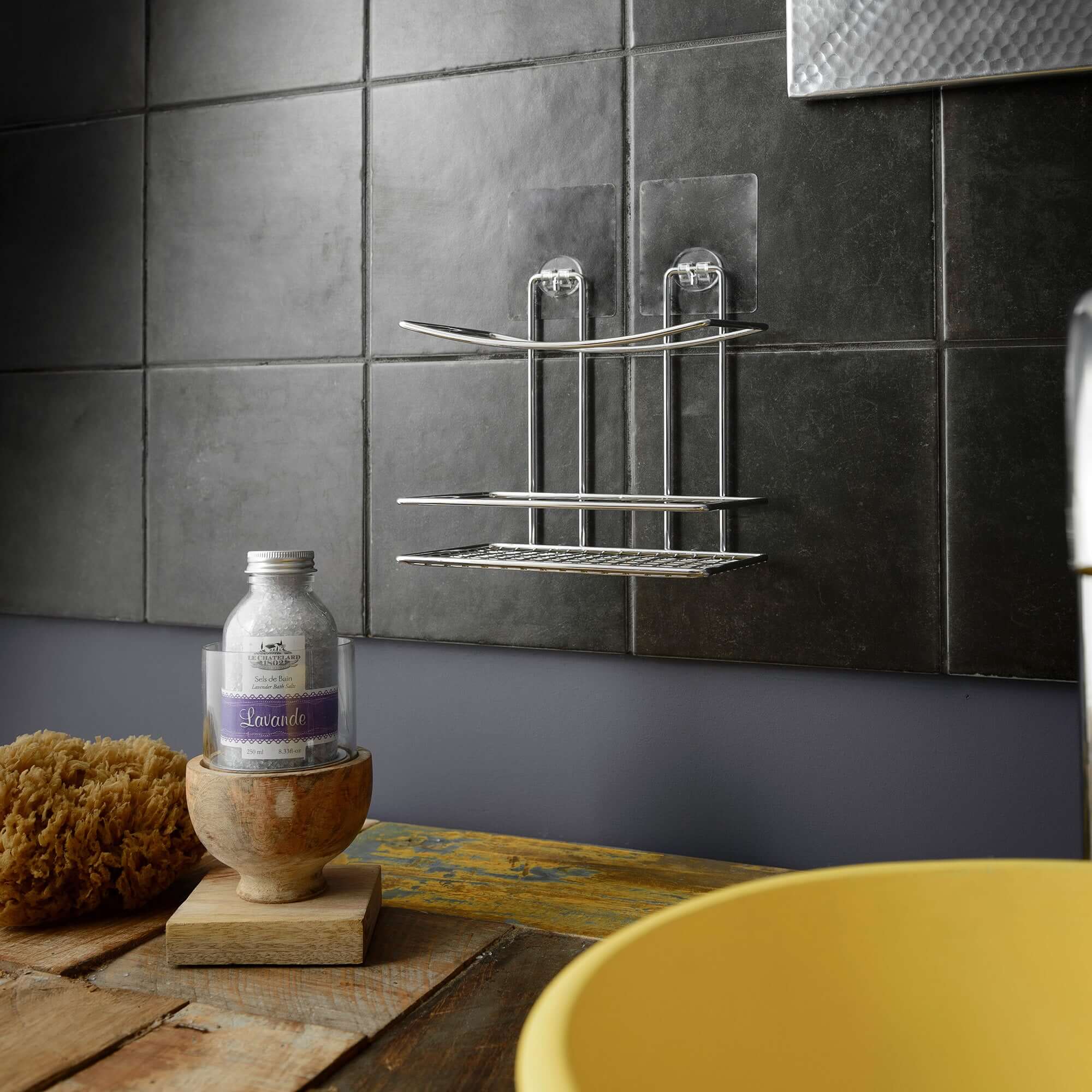 compactor-bestlock-magic-l-panier-de-rangement-mural-autoadh-sif-chrome image 2