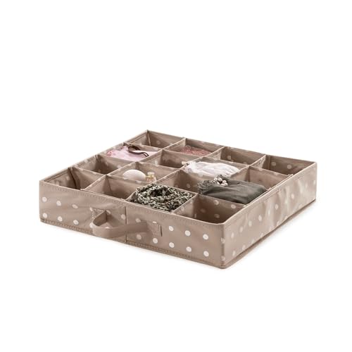 compactor-rivoli-ran4402-organisateur-de-tiroir-16-compartiments-marron-40x40x9- image 6