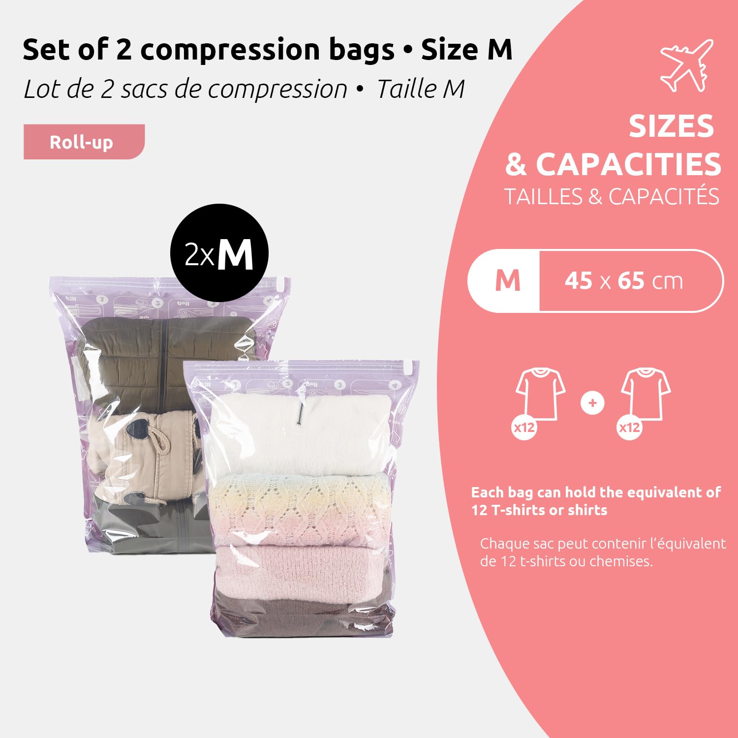 compactor-lot-de-2-sacs-sous-vide-de-voyage-roll-up-m-65x45-cm-manuels image 2