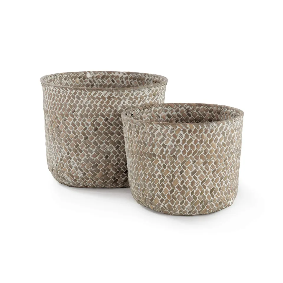 compactor-lot-de-2-paniers-rangement-jonc-de-mer-naturel-beige-ran6534-16x12-cm- image 1